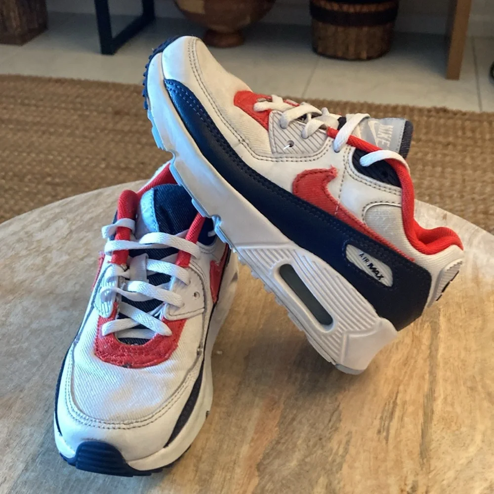 Nike Kids White Red Navy Air Max Sneakers
